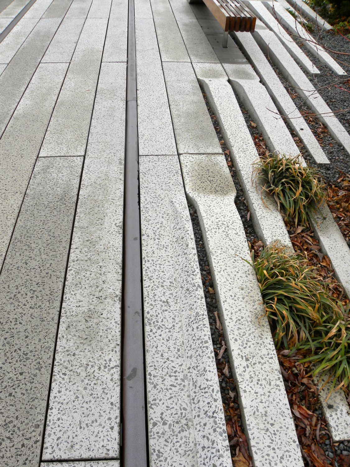 Las franjas del pavimento del High Line de Nueva York se abren en parterres